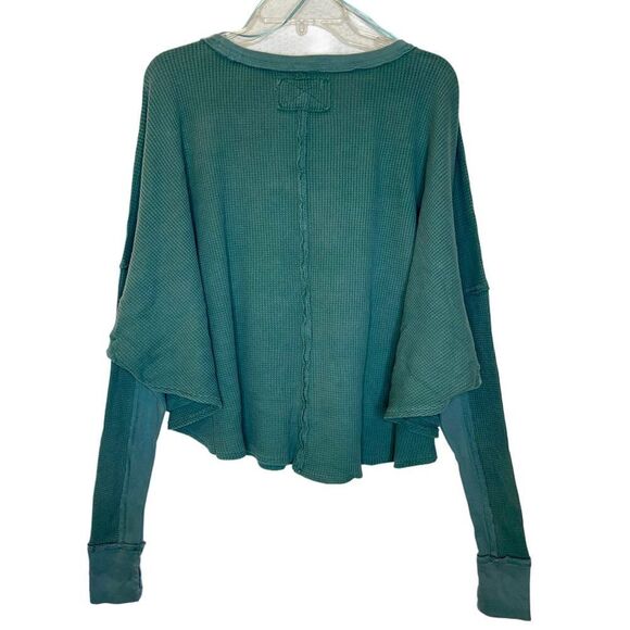 Free People Green Oversized Long Sleeve Sweatshirt - Picture 4 of 8